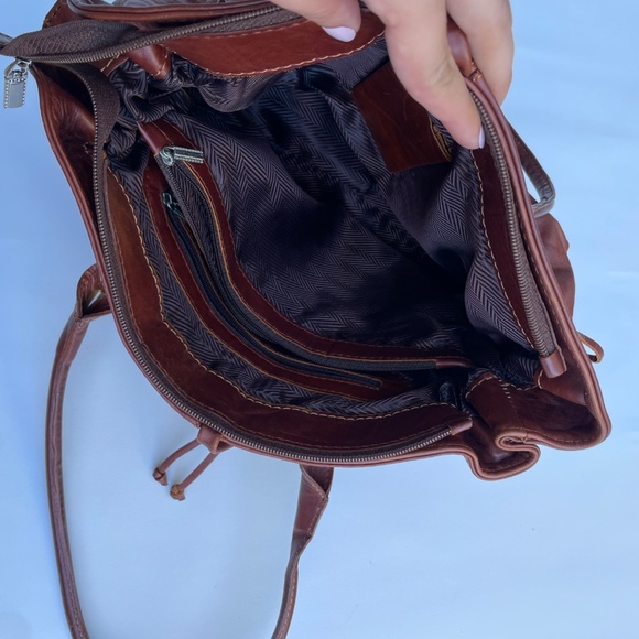 NWOT Genuine Leather Brown Purse - Picture 2 of 9